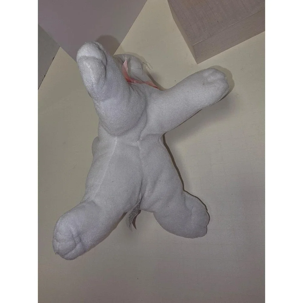 vintage 1980s Tonka Pound‎ Purries cat plush toy white fur, pink ears kitty